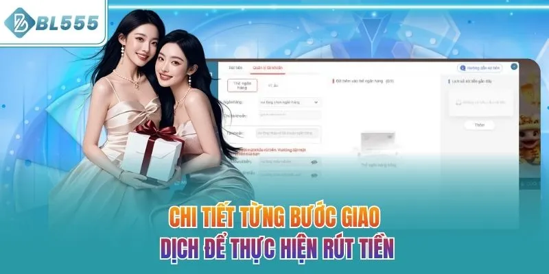 Chi tiết từng bước giao dịch để thực hiện rút tiền